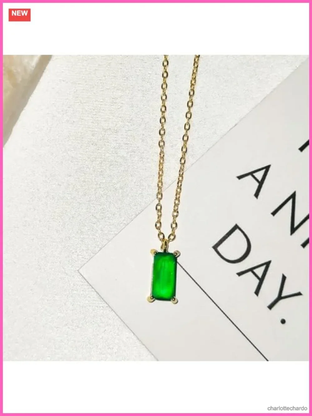 Dainty 14k Gold Plated Open Oval Pendant Necklace for Women